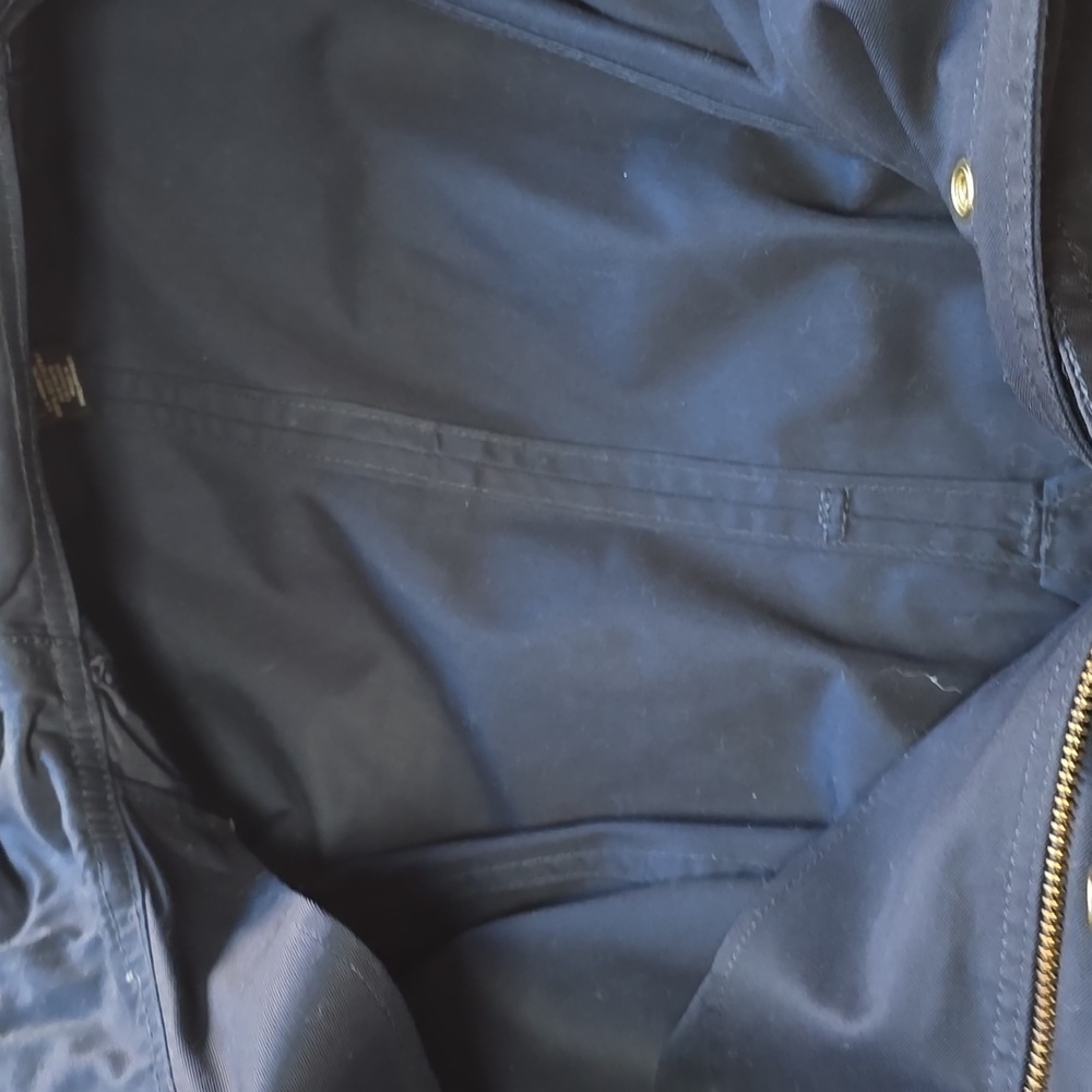 J Crew Navy Zip Belted Trench Size Small - Picture 10 of 14